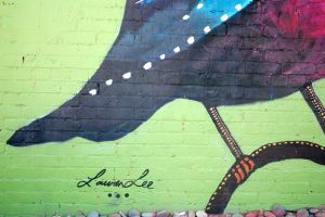 My last photo of Lauren Lee's mural of three birds, a longtime favorite site of mine on Roosevelt Row. Lee has been asked to paint something similar for the new building that's going in.